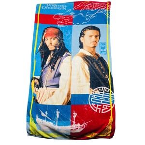 Disney Pirates of the Caribbean Jack Sparrow Will Turner Beach Towel 29x58